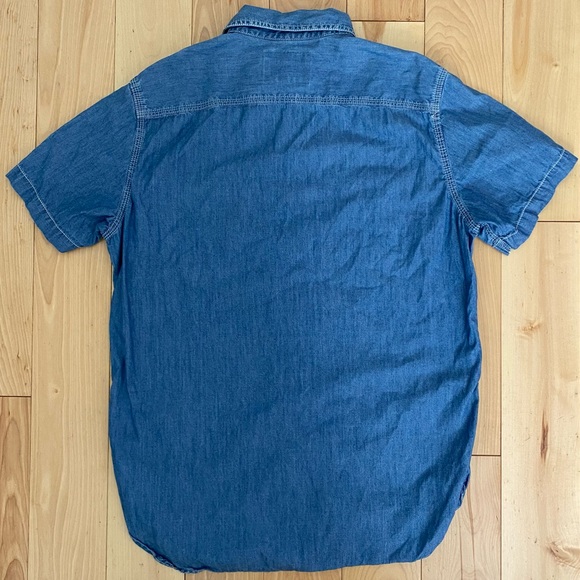 AMERICAN EAGLE Y2K DENIM COLOUR SS SHIRT - Picture 4 of 5